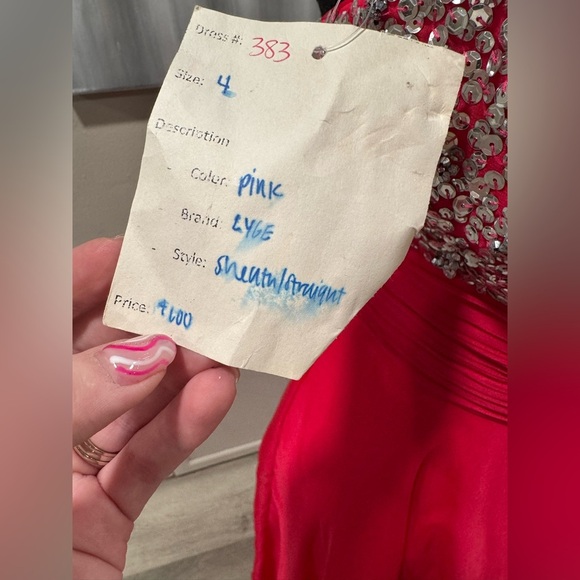 Alyce Paris Strapless Pink Gown with Sequin Bodice - Picture 4 of 7